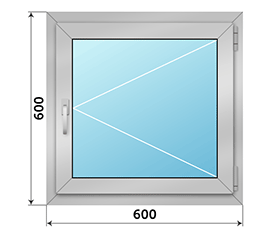 Одностворчатое окно SCHÜCO 600x600