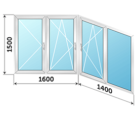 Холодное окно на лоджию раздвижное ALUTECH 3000x1500